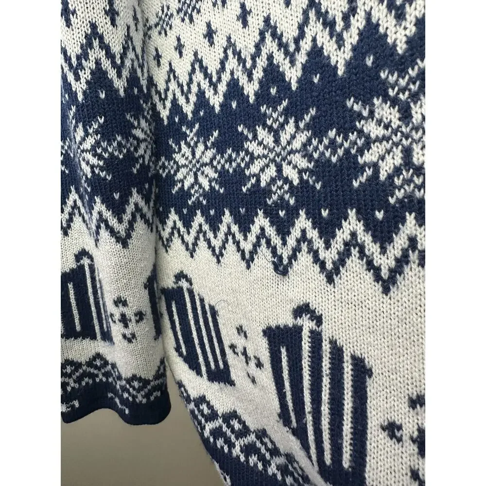 Hot Topic x Doctor Who Fair Isle Open Cardigan Drape Blue & White Plus Size 2X - Picture 13 of 16